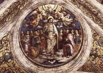 聖三位一体と使徒 ルネサンス ピエトロ ペルジーノ Oil Paintings